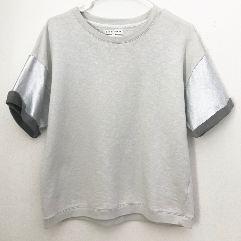 Each x Other | Gray and Silver Colorblock Tee